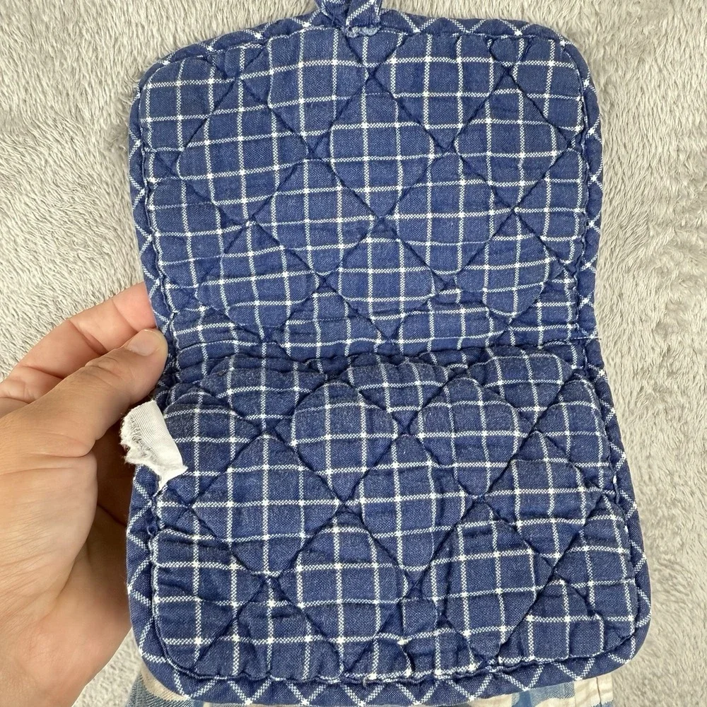 Hanging Decorative Towel Hot Pad Cookies Baking Plaid Button Vintage Cottagecore